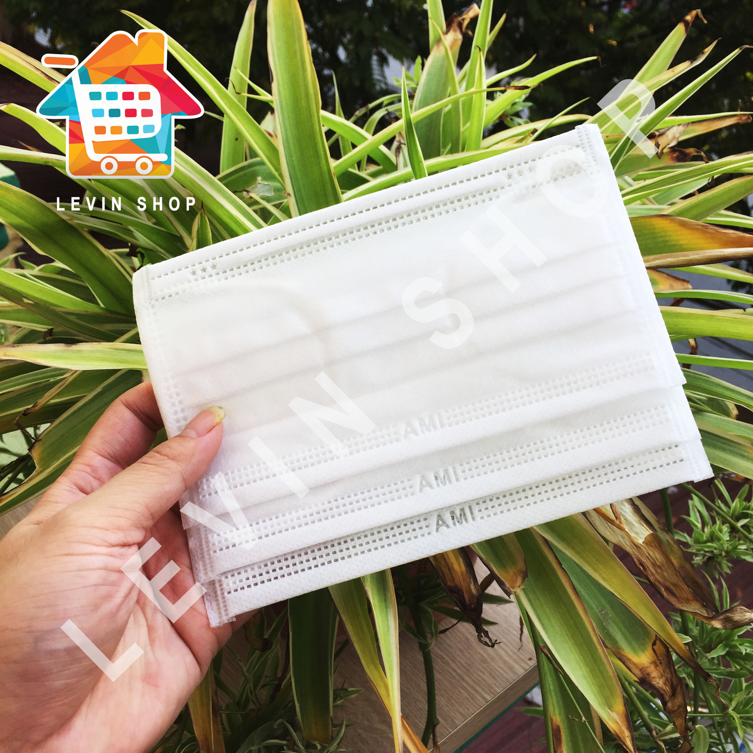 [Hộp 50 chiếc] [4 lớp] [Màu trắng] Khẩu trang y tế Ami