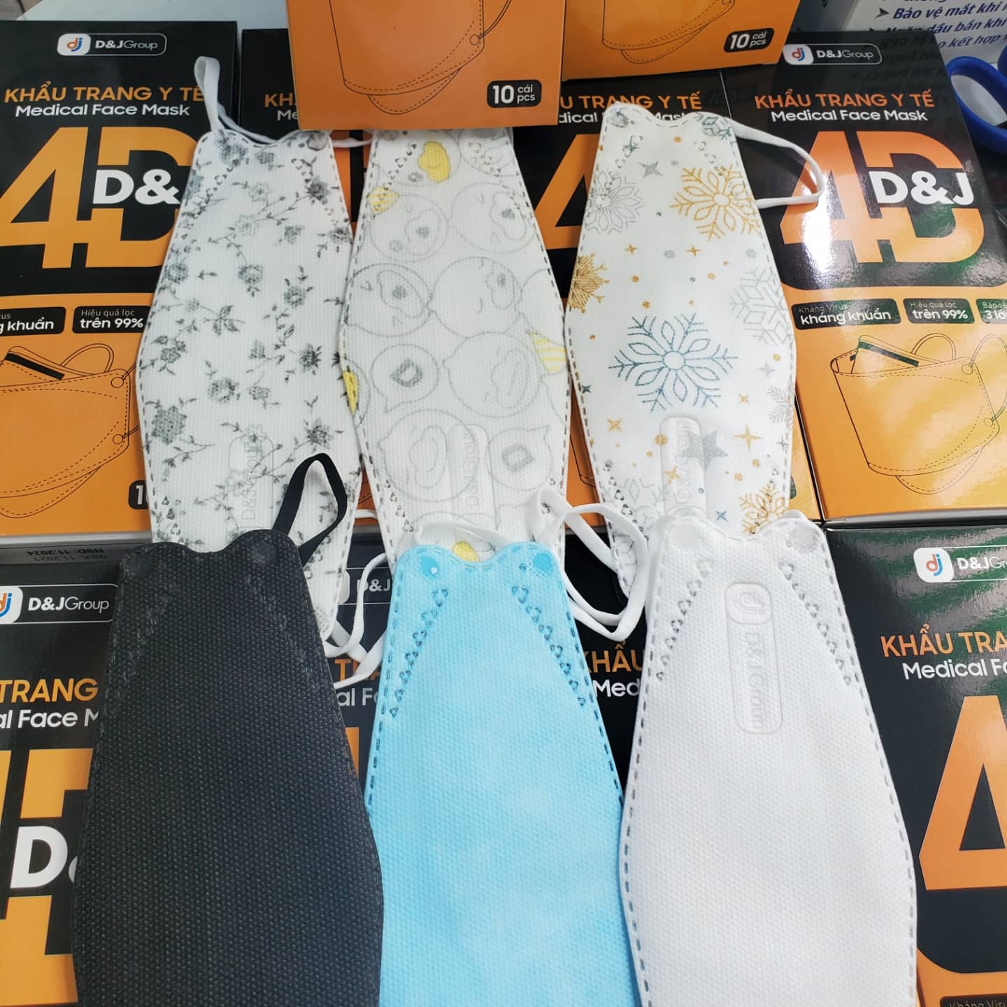 KHẨU TRANG KF94 D&J ĐỦ MÀU