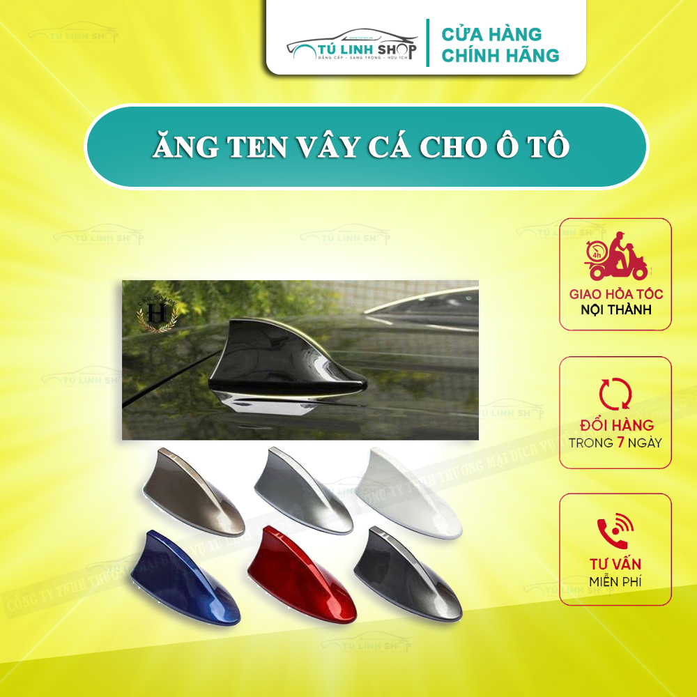 Vây cá mập trang trí ô tô xe hơi (Đen)