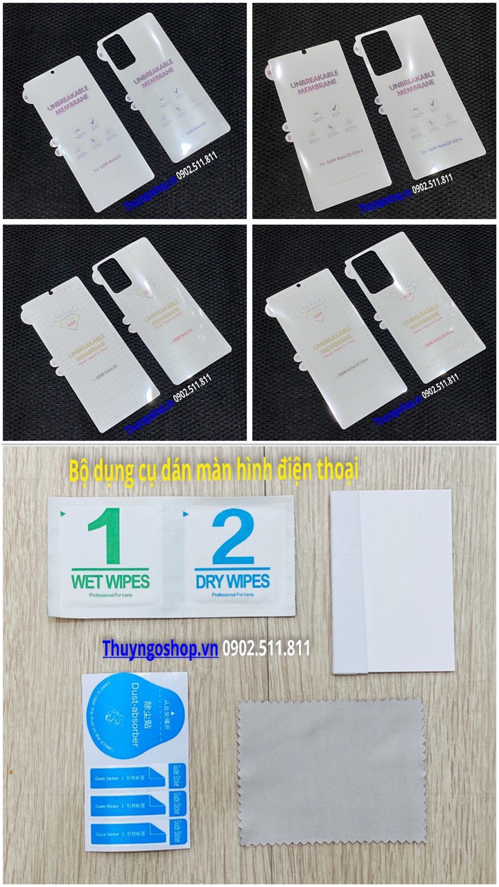 Samsung Note20 / Note20 Ultra / Note10 / Note10 Plus / S10 5G - Dán nhám chống vân tay 100%