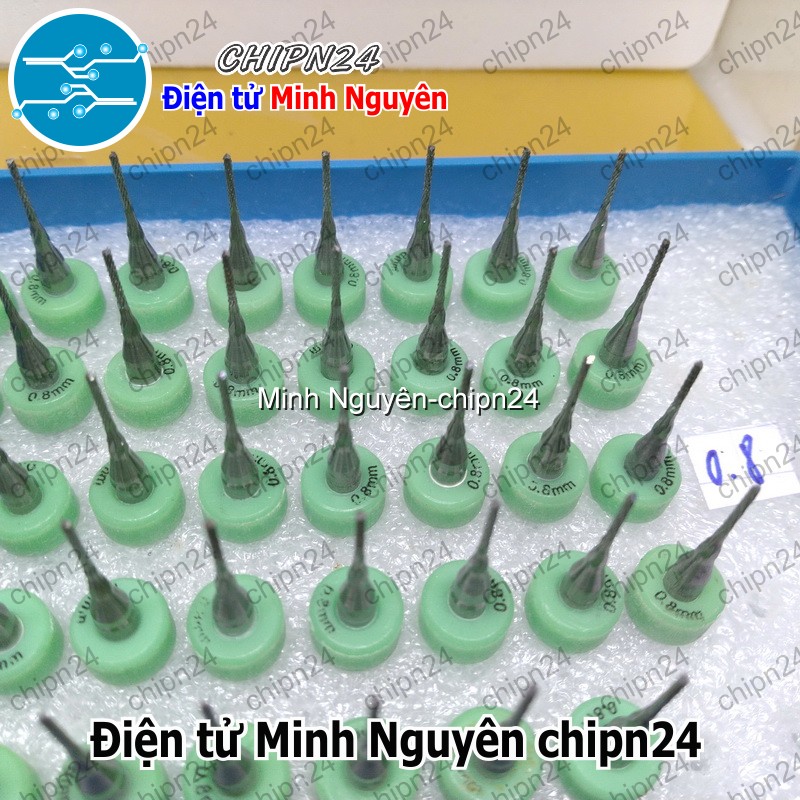 [1 cây] Mũi phay mạch in CNC 0.8mm (Mạch điện tử, PCB) - HH000979
