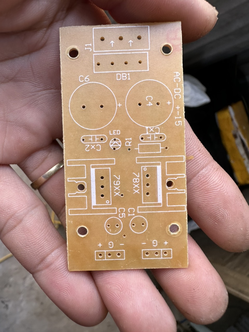 +-15 power voltage regulator PCB