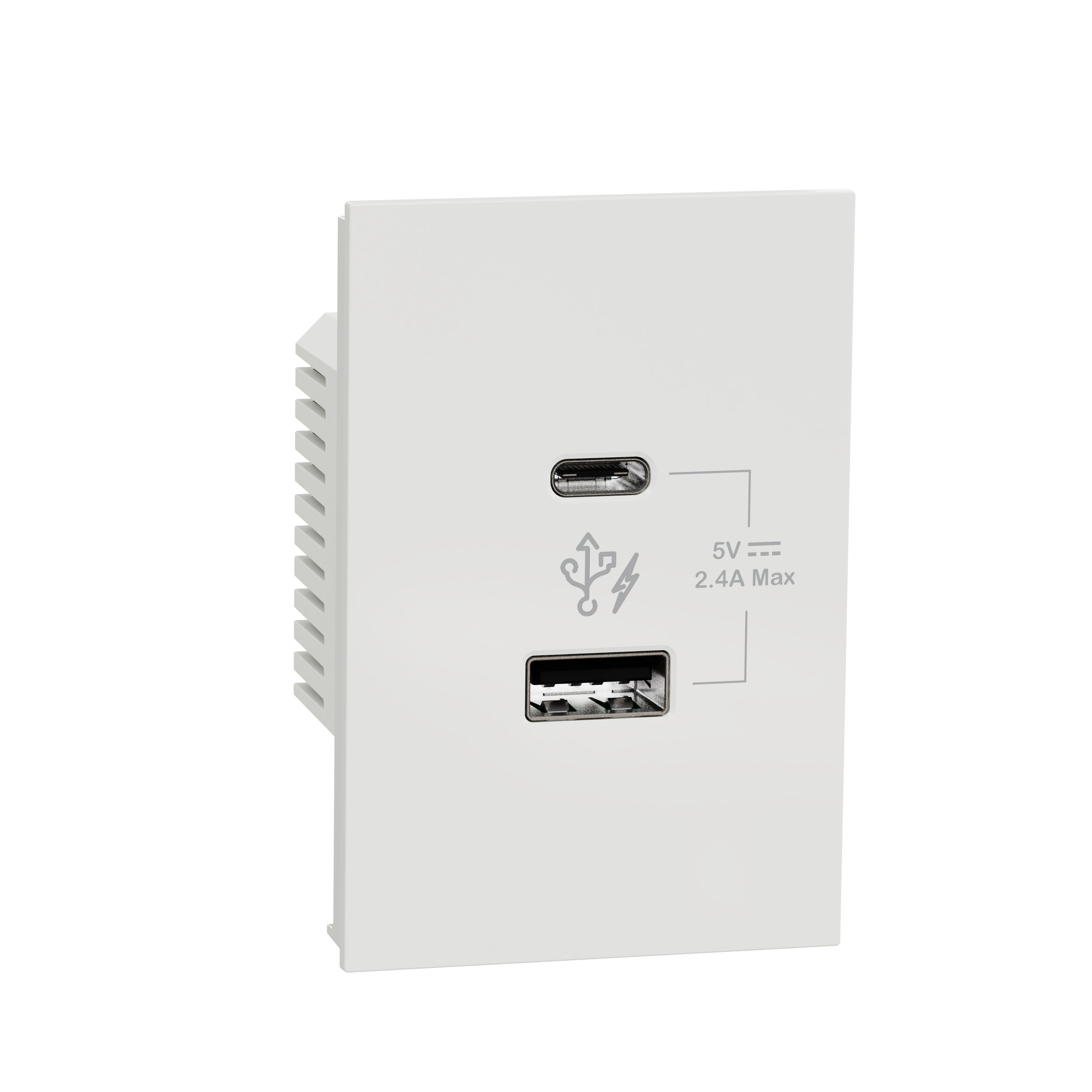 2 port 2.4A Type A+C USB 2S Sized, WE