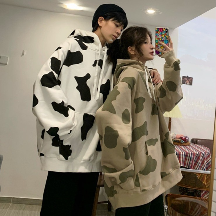 Áo hoodie nam nữ bò sữa