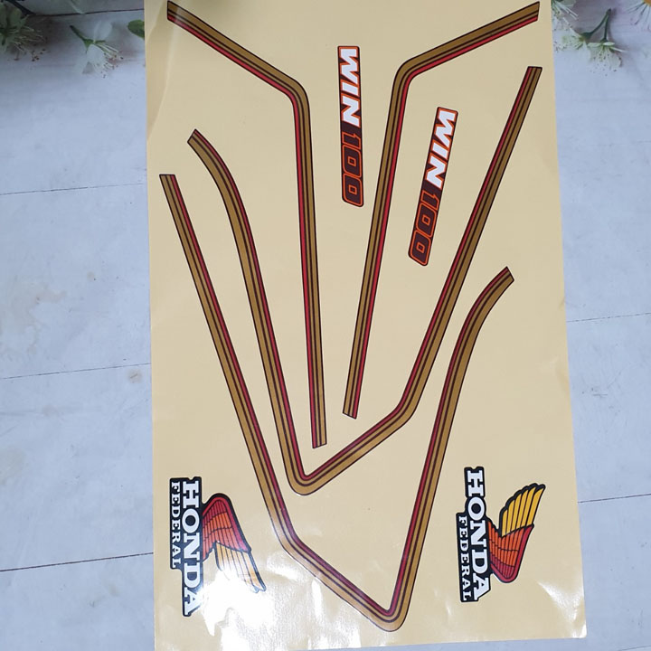 NHÌN LÀ MÊ -  Bộ tem xe  Win 100 siêu chất 3 lớp