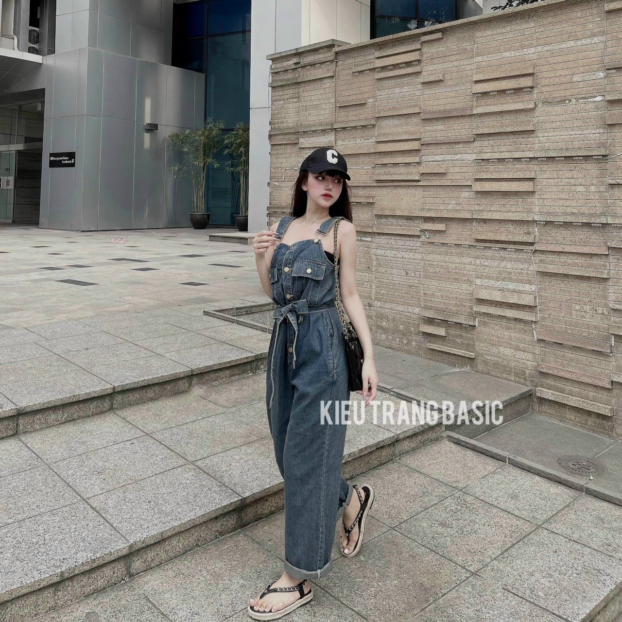 Yếm jean dài (ảnh thật)