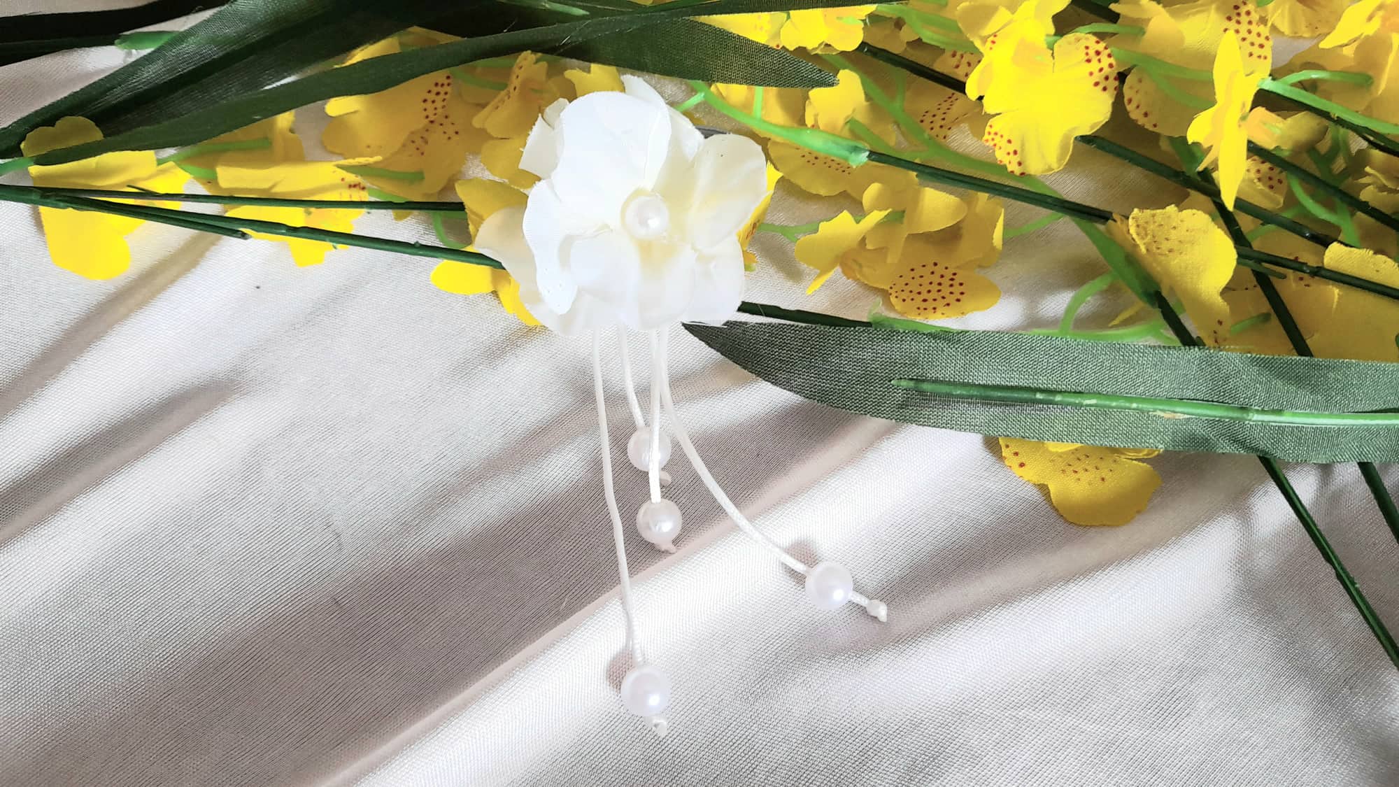 Cột tóc hoa vải lụa nhiều màu phụ kiện tóc nữ