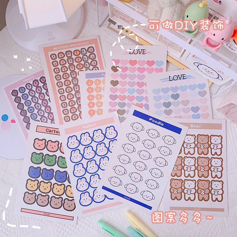 Sticker thỏ, gấu, cừu cho bé