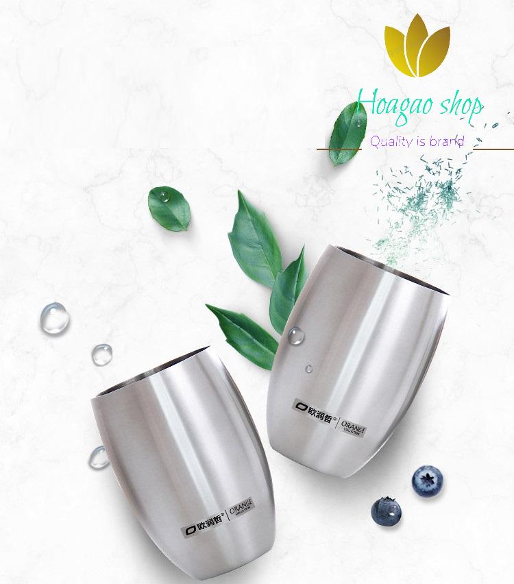 [HCM]Ly cốc uống nước bia café súc miệng quả trứng bằng thép không gỉ inox 304 cao cấp