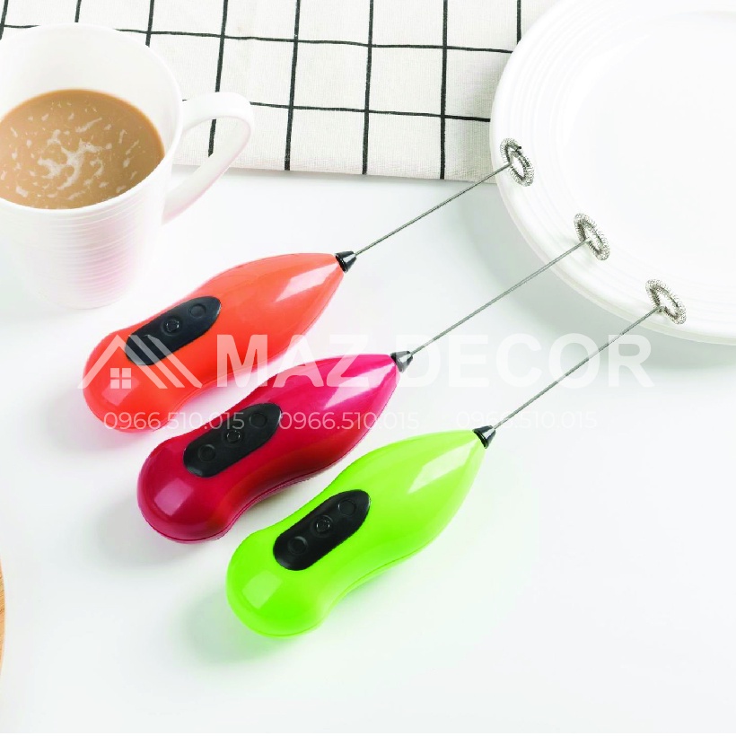 Máy đánh trứng tạo bọt cafe cầm tay chạy pin tiểu aa mini