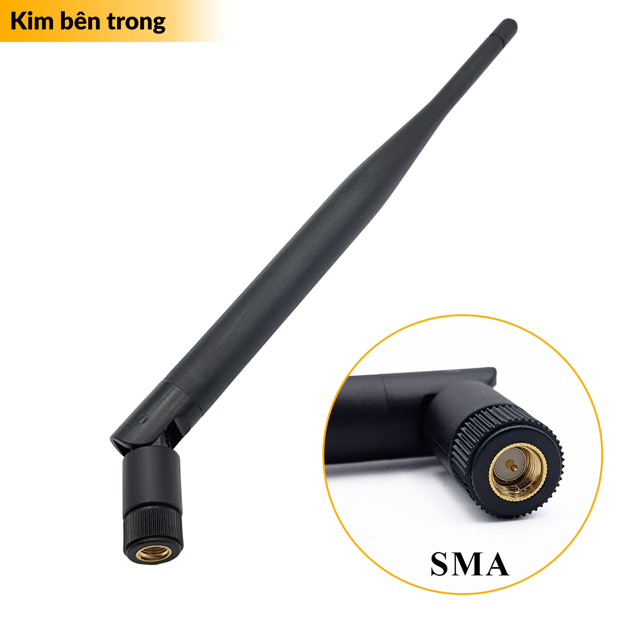 Anten wifi, bluetooth, zigbee 2.4ghz sma 6dbi 19.5cm