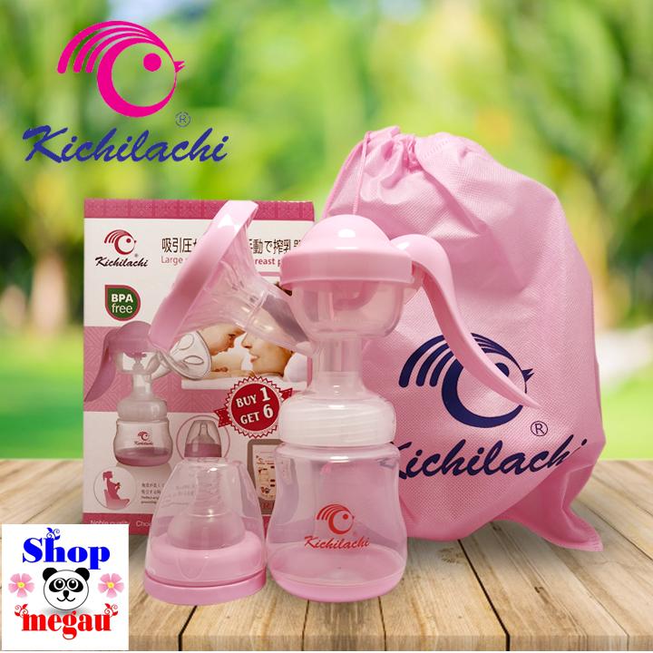 [Tặng 6 túi trữ sữa ]Máy hút sữa bằng tay Kichilachi Nhật Bản