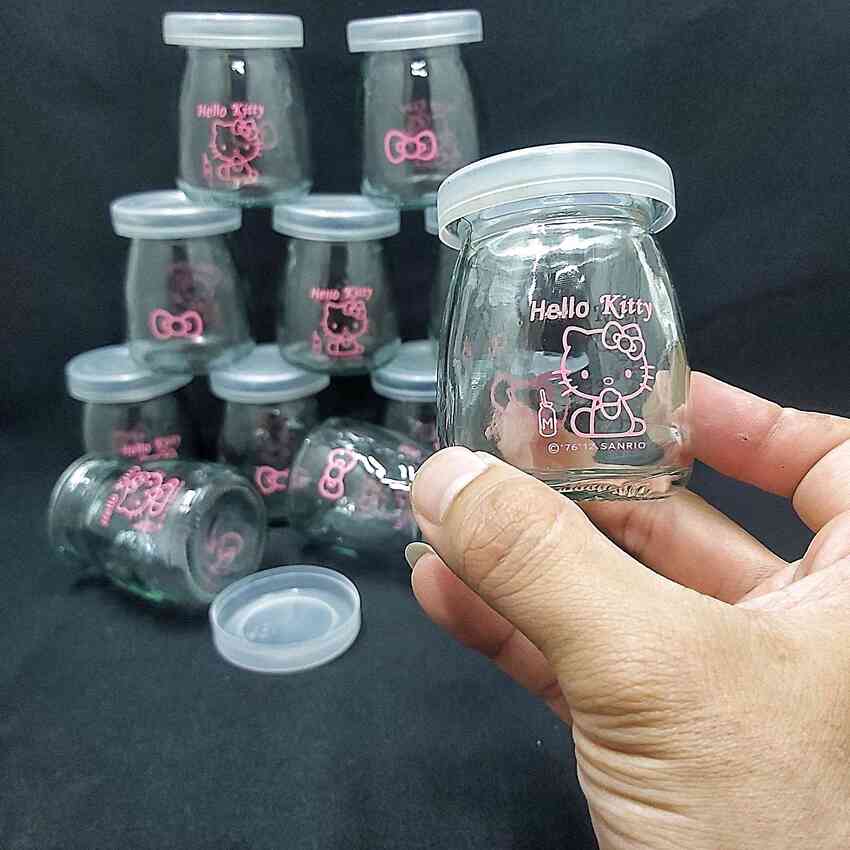 Hũ Thủy Tinh Đựng Sữa Chua 100ML (combo 12 cái) trụ tròn in logo - nắp nhựa – Hủ Yaourt Thủy Tinh - Lọ Đựng Sữa Chua - Hũ Thủy Tinh 100ML