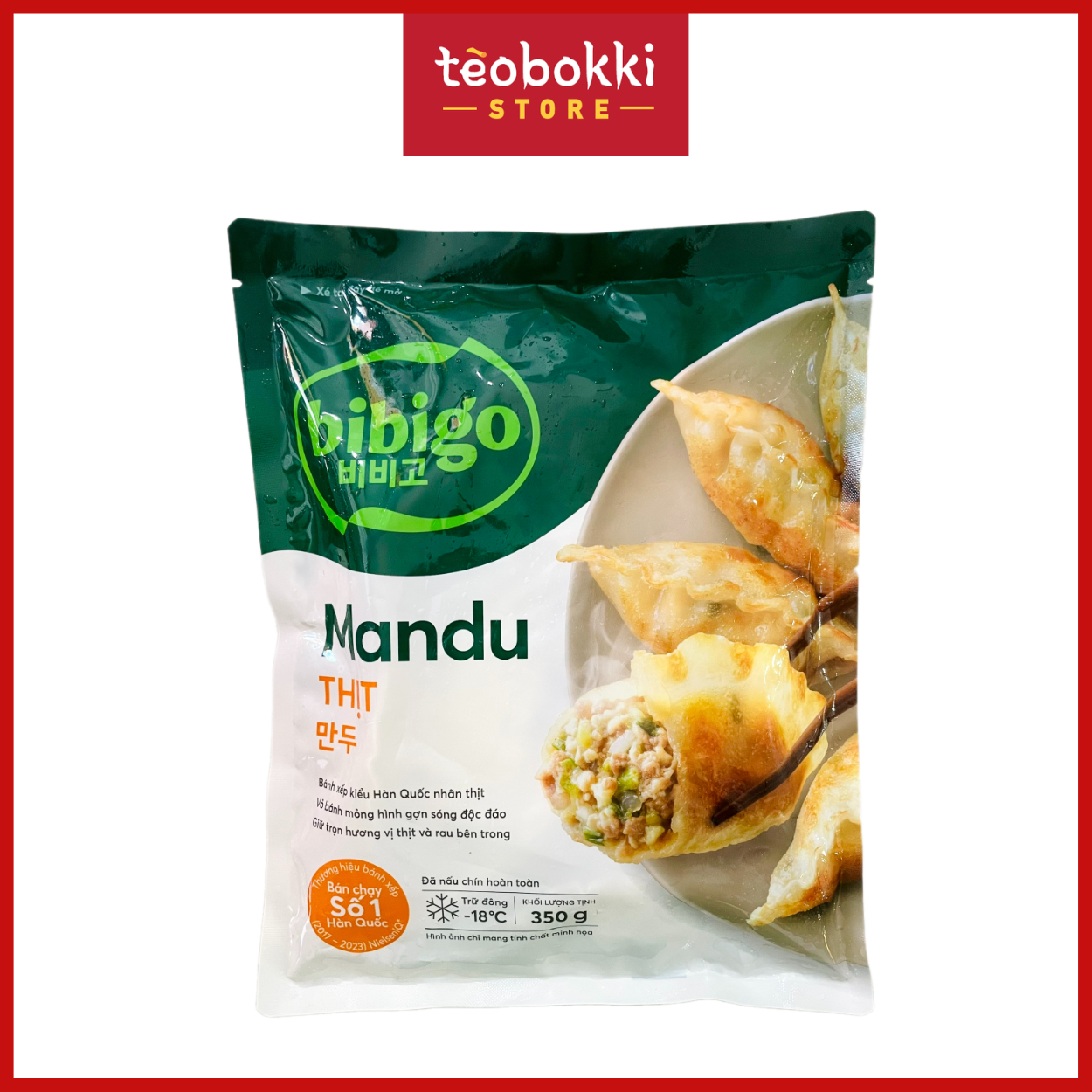 [ship hcm] bánh xếp hàn quốc (mandu bibigo nhân thịt & bắp, nhân hải sản, nhân kimchi & gà...)
