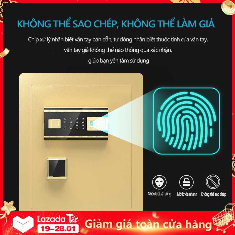 >> SO SÁNH GIÁ KÉT SẮT TỪ SƠN | Shopee Lazada Sendo Tiki 20 Két sắt an toàn mở khoá vân tay thông minh, két sắt từ chất liệu hợp kim carbon, dùng cho văn phòng và gia đình
