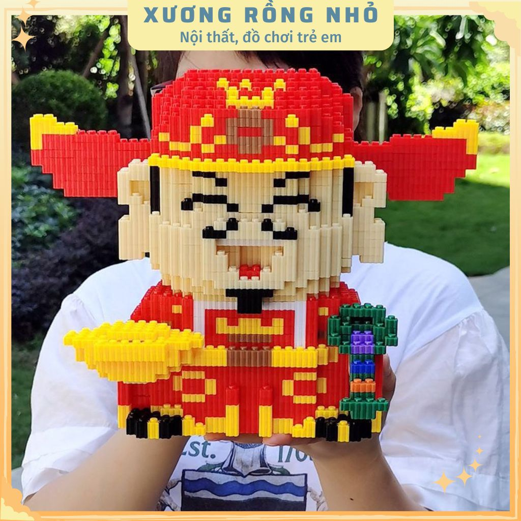 Mô hình 3D lắp ráp mô hình nhân vật thổ địa, thần tài