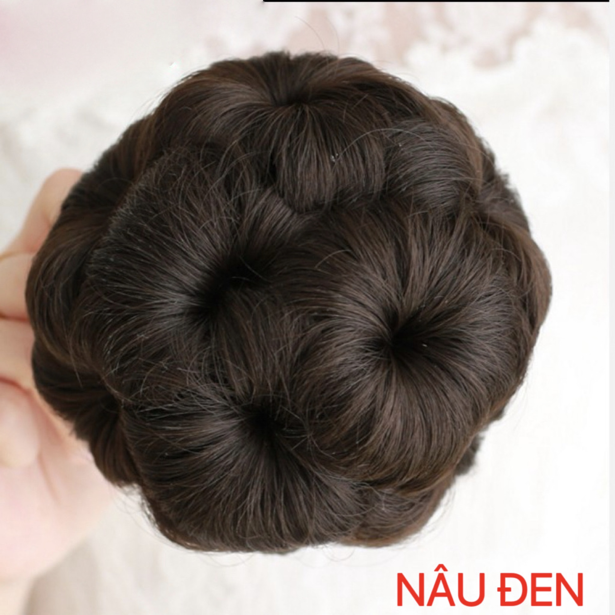 Tóc giả búi tròn cao cấp - TÓC BÚI