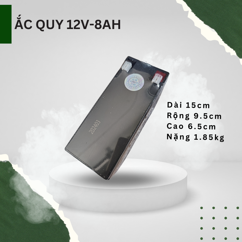 [HCM]Bình Ắc quy khô 12V - 8AH