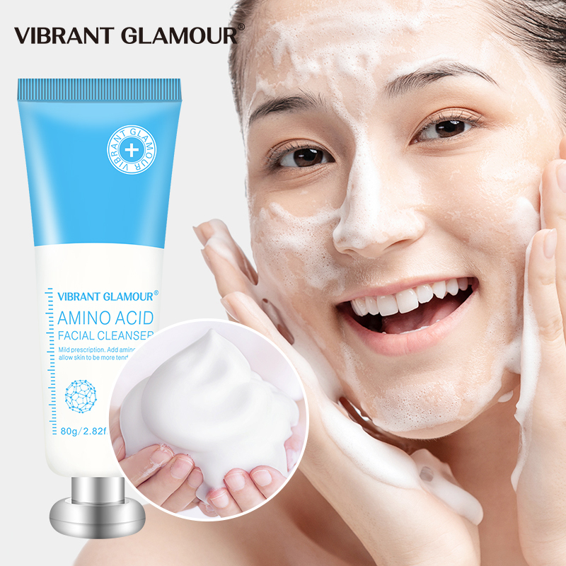 VIBRANT GLAMOUR Amino Acid Facial Cleanser Moisturizing Shrink Pores Oil Control Removing Acne Nourishing Whitening Facial care 80g giá rẻ