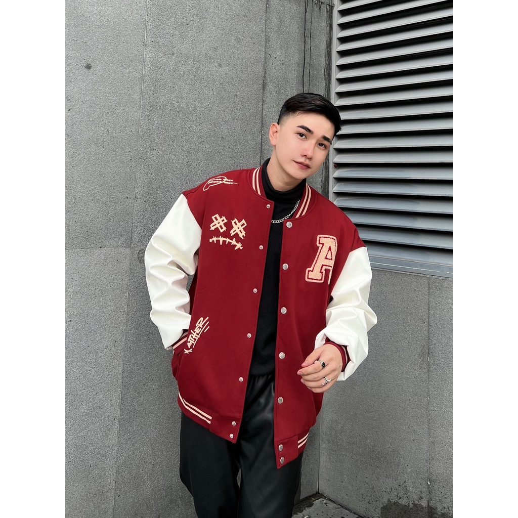 AITHER STUDIO Áo khoác Varsity Jacket Venom Unisex form rộng