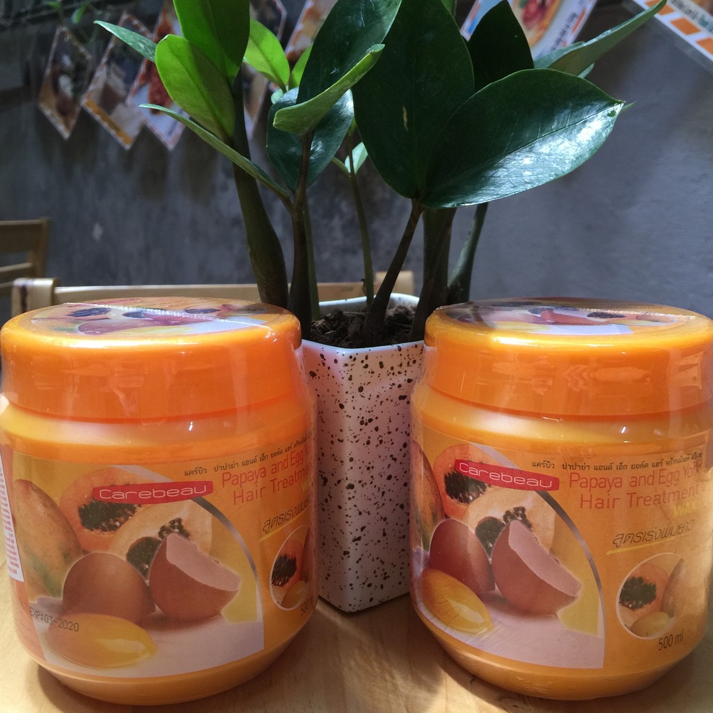 Kem ủ tóc trứng đu đủ Carebeau 500ml Thái Lan