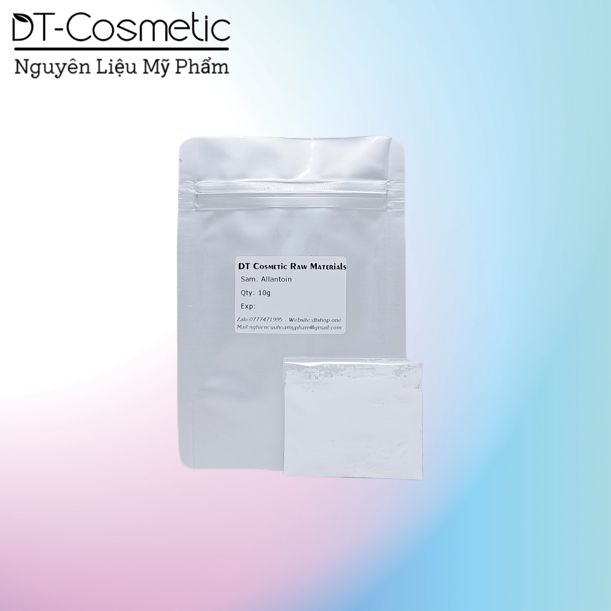 10g/100g allantoin - hoạt chất chống kích ứng - nguyên liệu mỹ phẩm
