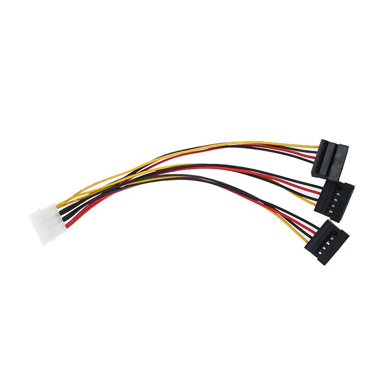 Bộ chia nguồn 4pin ide molex sang 3 ata sata đầu nối cáp nối dài