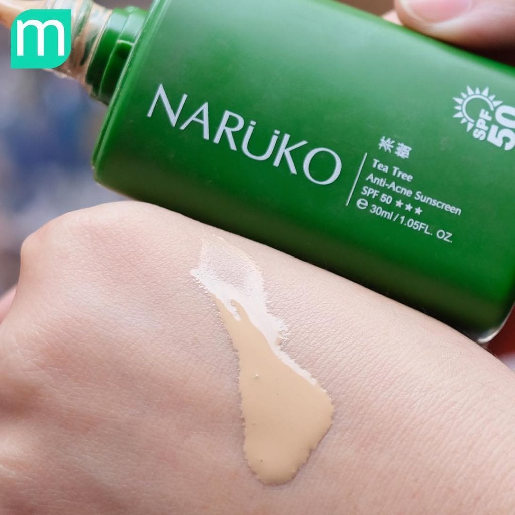 Kem Chống Nắng Naruko Tea Tree Anti-Acne Sunscreen SPF50+++