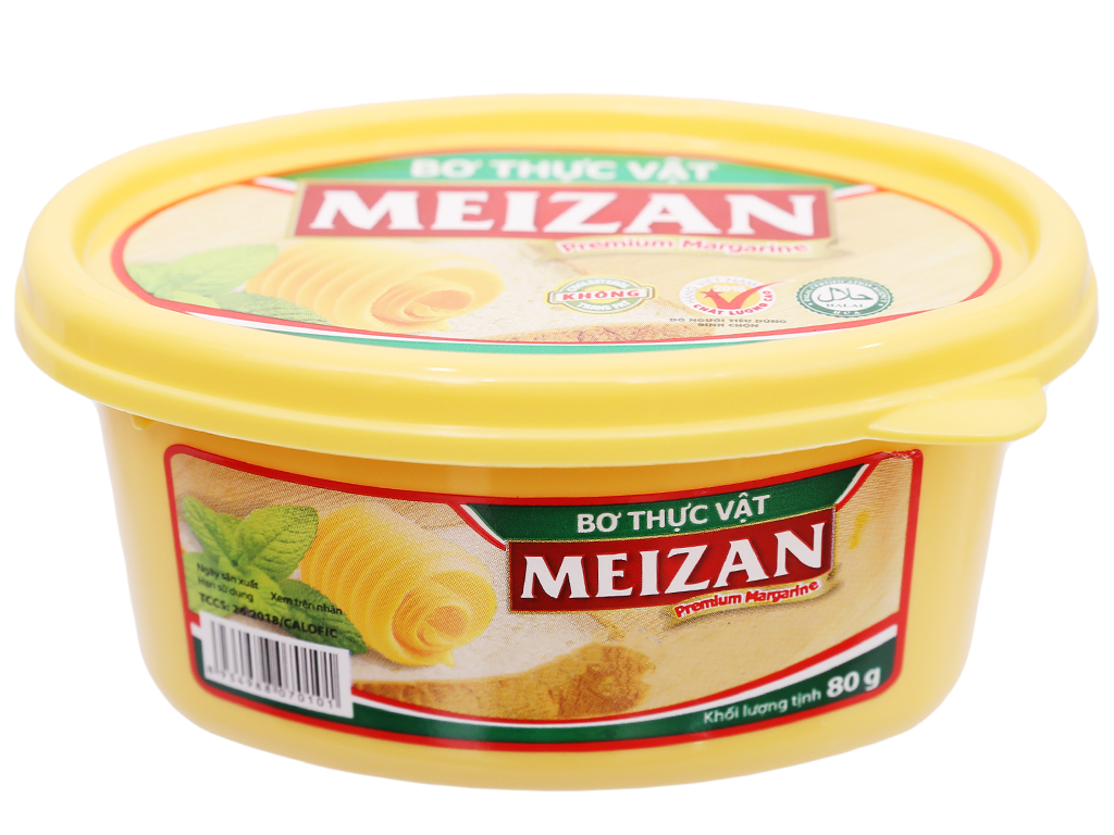 Bơ thực vật Meizan hũ 80g - Dùng với bánh mì, làm bánh, chiên xào