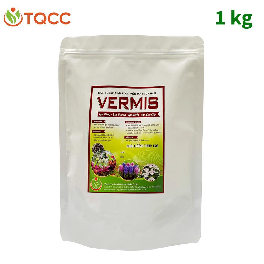 Phân trùn quế vermis viên to bịch 1 kg siêu tan chậm