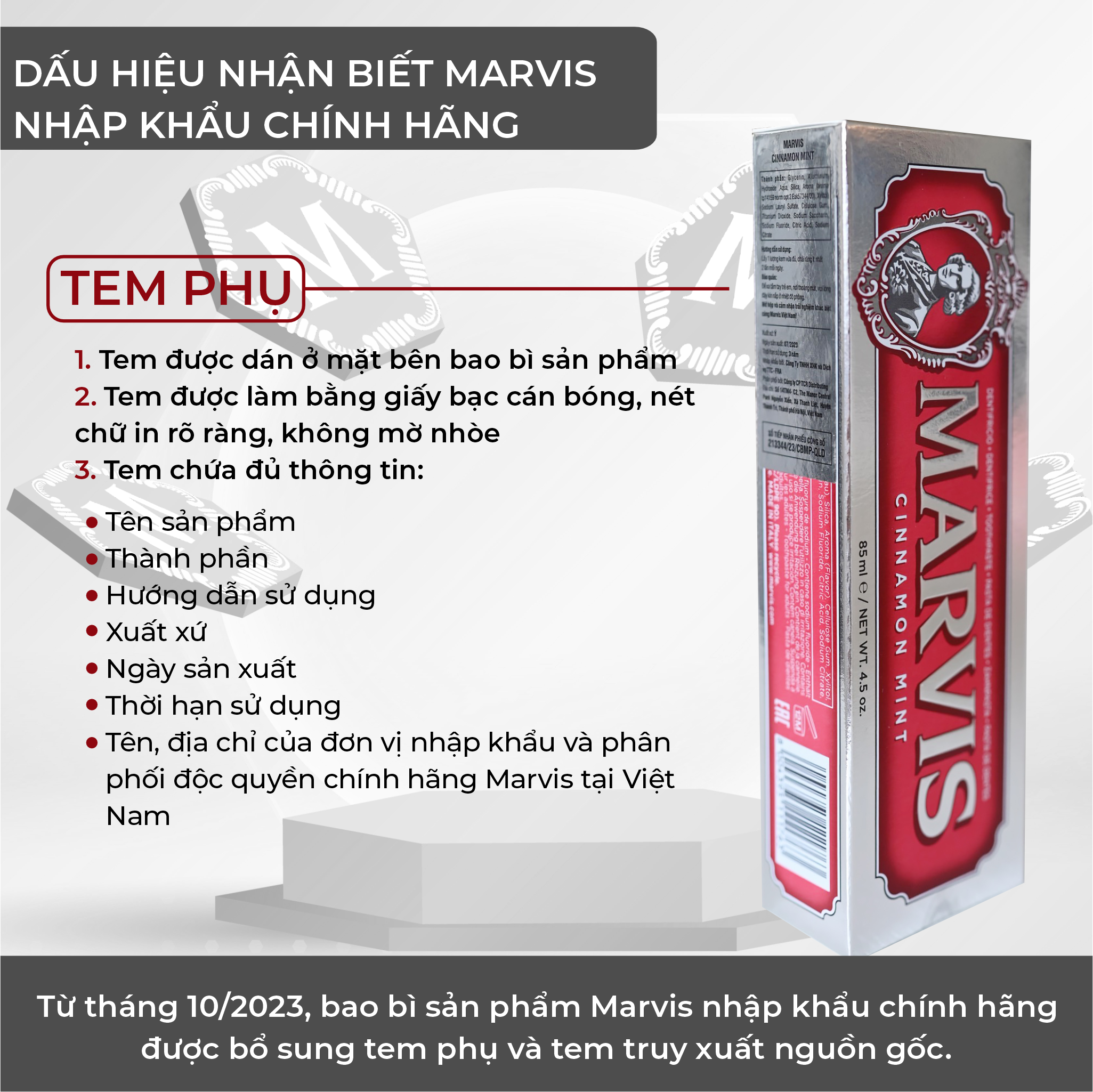 Kem đánh răng Marvis Toothpaste 85ml-75ml nhiều mùi hương