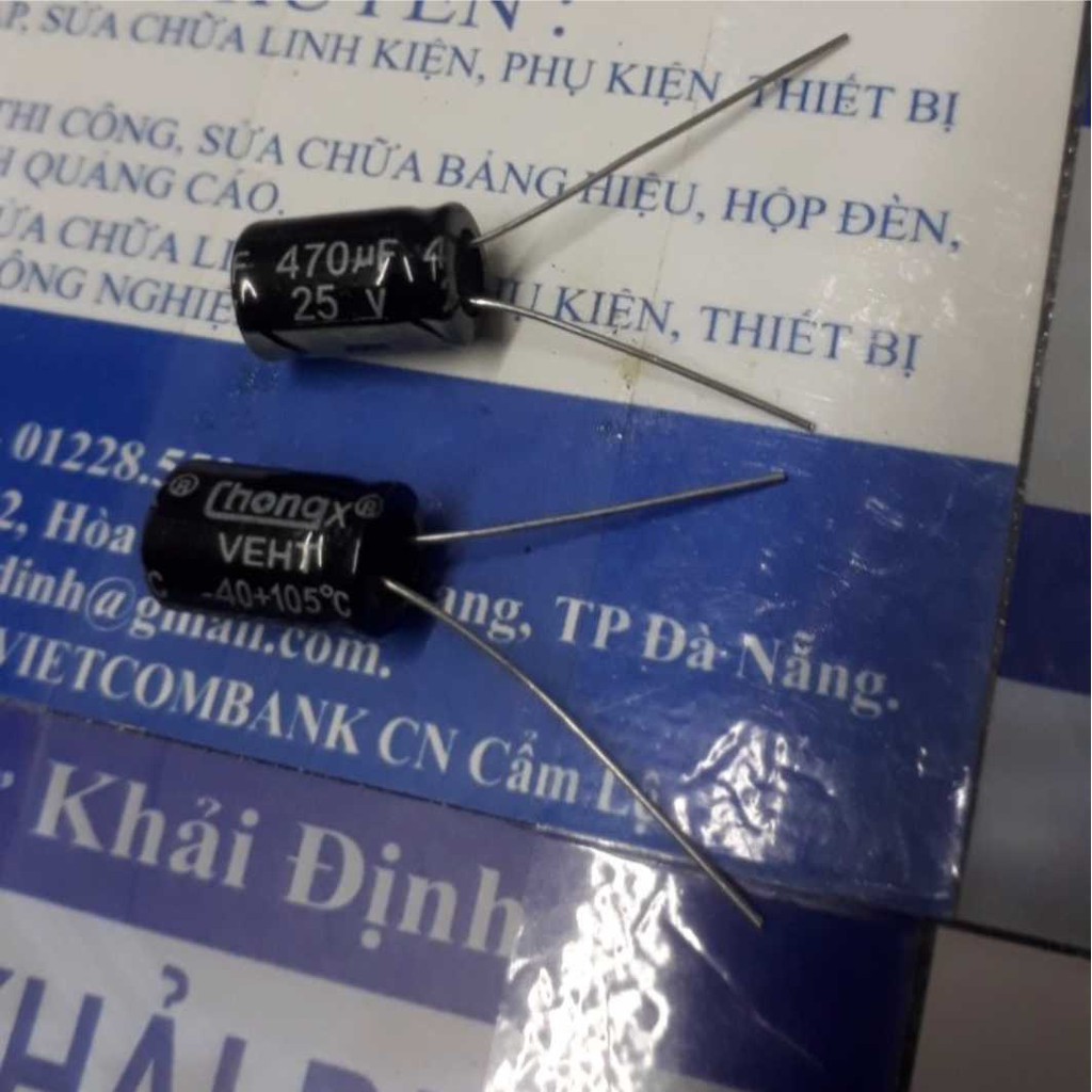 20 cái Tụ điện TỤ HÓA, TỤ PHÂN CỰC 470uf 25V KDE1808