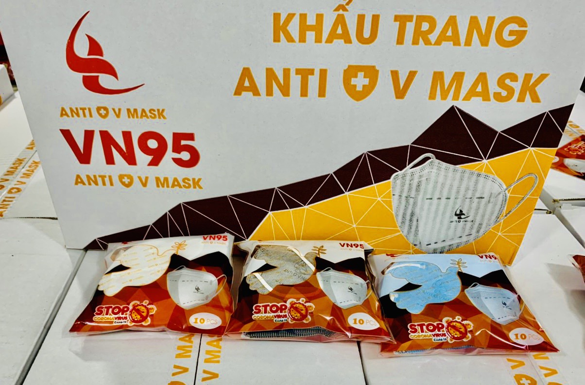 Khẩu Trang 5 Lớp N95 Anti V Mask Túi Zip 10 Cái Màu Trắng Xám Công Ty YNHH TM DV HOÀNG HOA ĐÀ