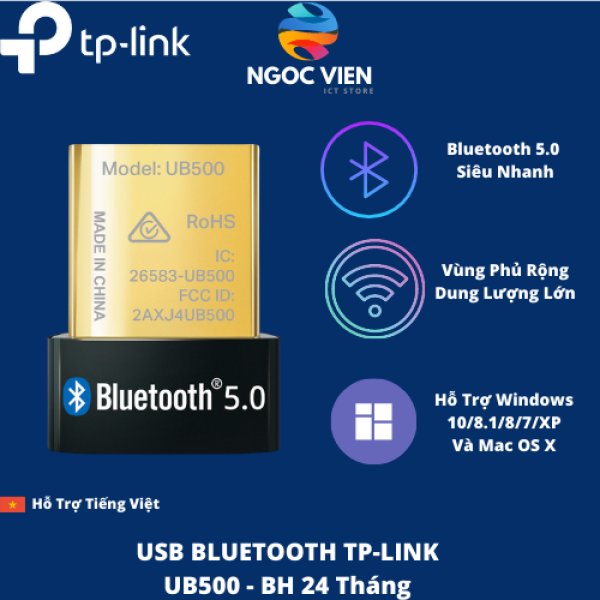 Bộ Chuyển Đổi Bluetooth TP-Link UB500 USB Nano Bluetooth 5.0 - Hãng phân phối chính thức - NgocVienStore