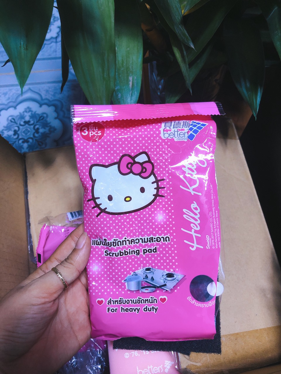 miếng cước  2 mặt  hello kitty cute giá rẻ (1 cái )