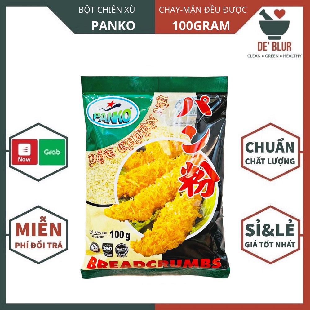 Bột Chiên Xù Giòn Tan Vàng Ươm ( Breadcrumbs ) Panko / Loại Màu Vàng / Lốc ( 10 Gói x 100GR ) / Chay & Mặn Đều Dùng Được