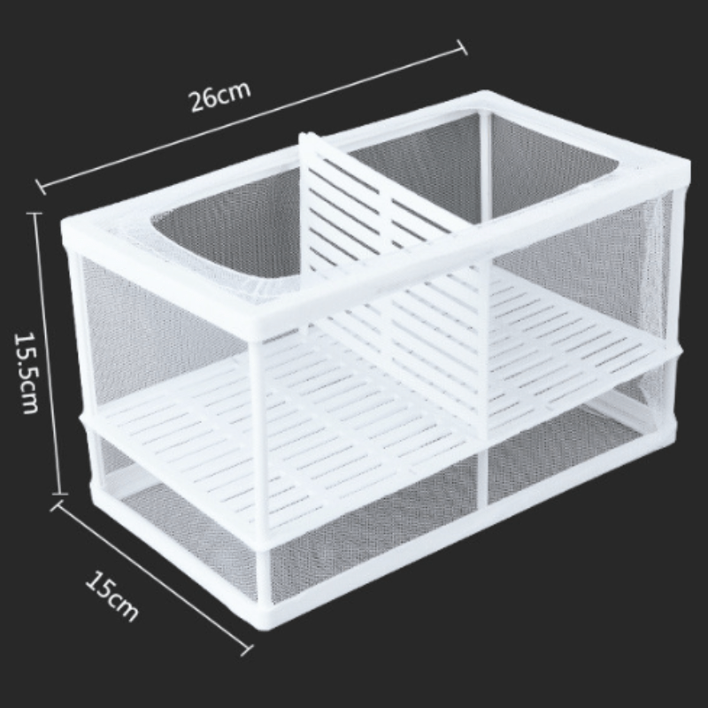 Lồng Đôi Lớn 2 Ngăn Dưỡng Cá Tách cá đẻ - bằng VẢI (25x15x16) cho hồ cá cảnh - Hàng Công Ty