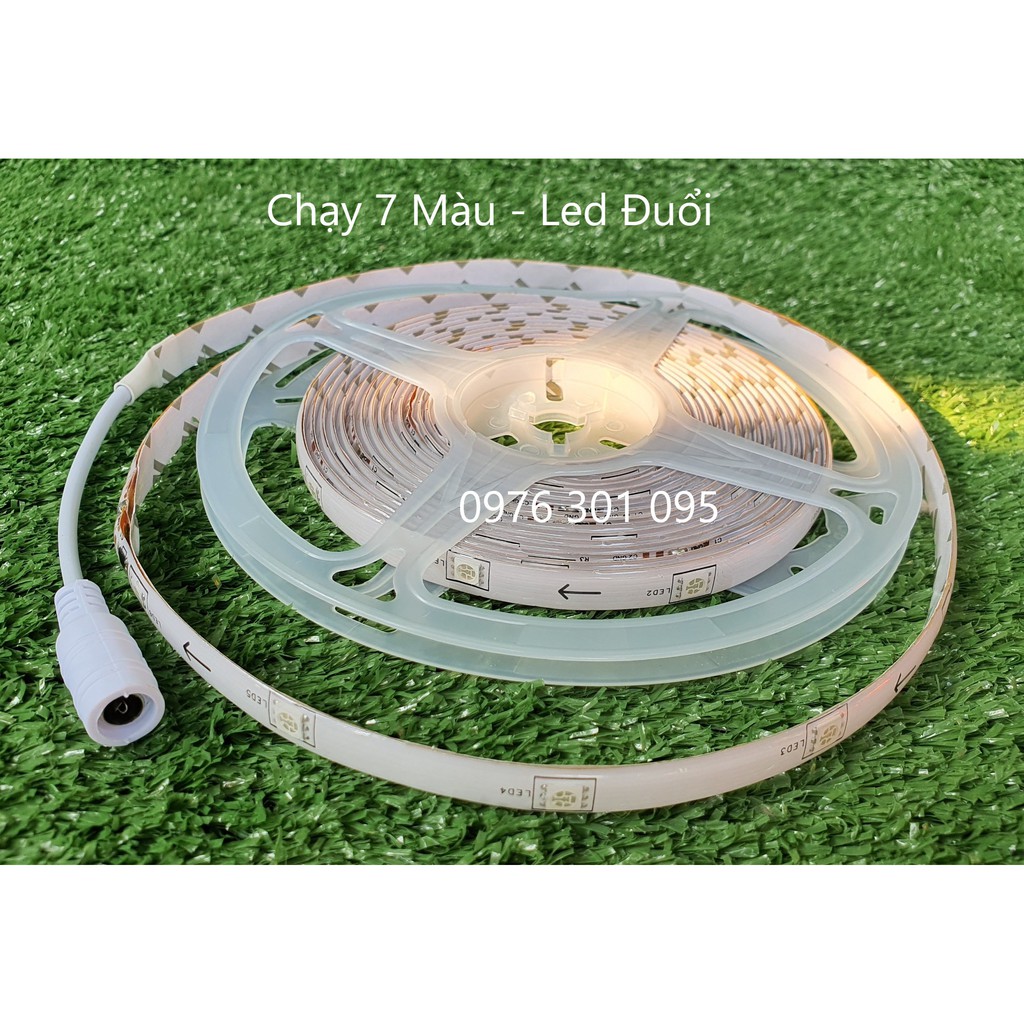 Cuộn Led Dây 5M Chạy 7 Màu (Led Đuổi) Không Qua Điều Khiển - 12V Siêu Sáng (Hàng Mới)