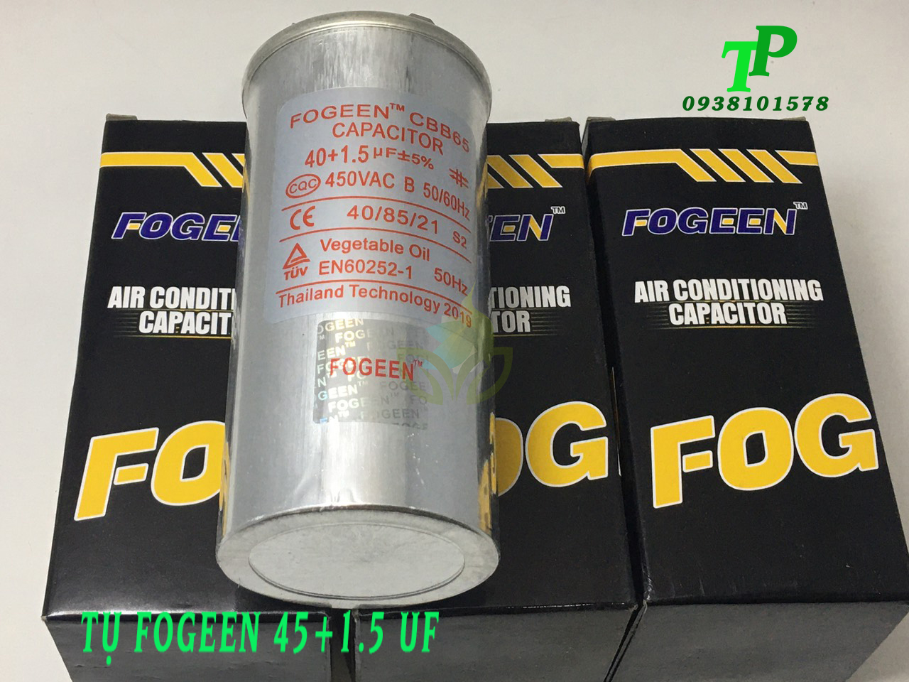 Tụ điều hòa 3 chân 40+1.5Uf , Capa 40+1.5UF