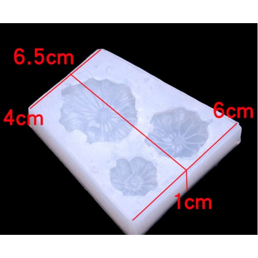 Khuôn Silicon Rau Câu 4D Lá Sen Nhỏ