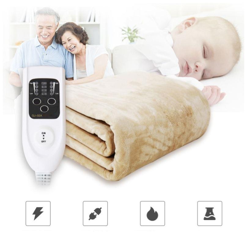 Chăn sưởi điện Apajia 2 vùng nóng độc lập 2m x 1m8