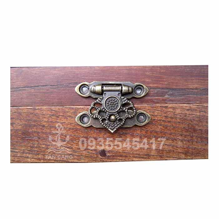 Khóa hộp 08 Tim sen Cổ Điển - KT:3.7cm