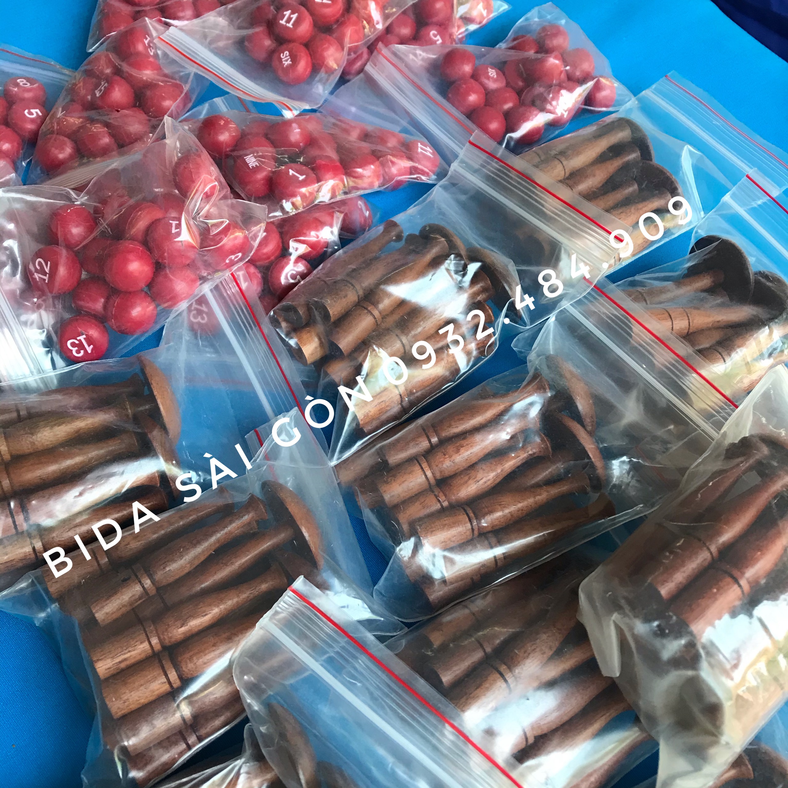 Bộ Ki và Số chơi Bida Dù ( gỗ - nhựa)
