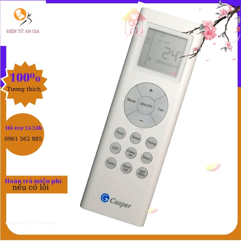 Điều Khiển Remote Máy Lạnh Điều Hòa Casper Mới _