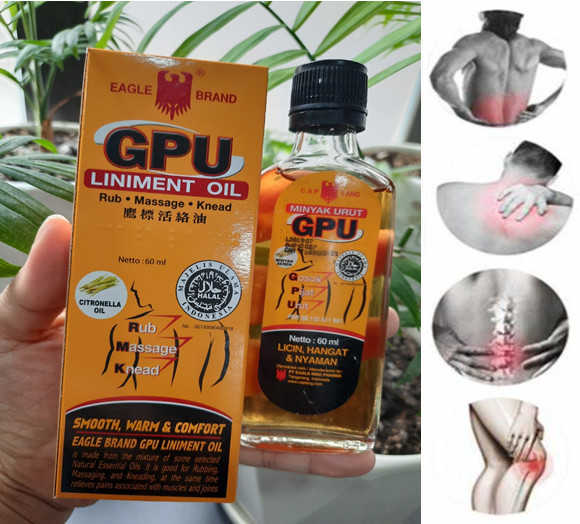 Dầu xoa bóp GPU Liniment Oil 60ml Indonesia ( Hàng chính hãng )