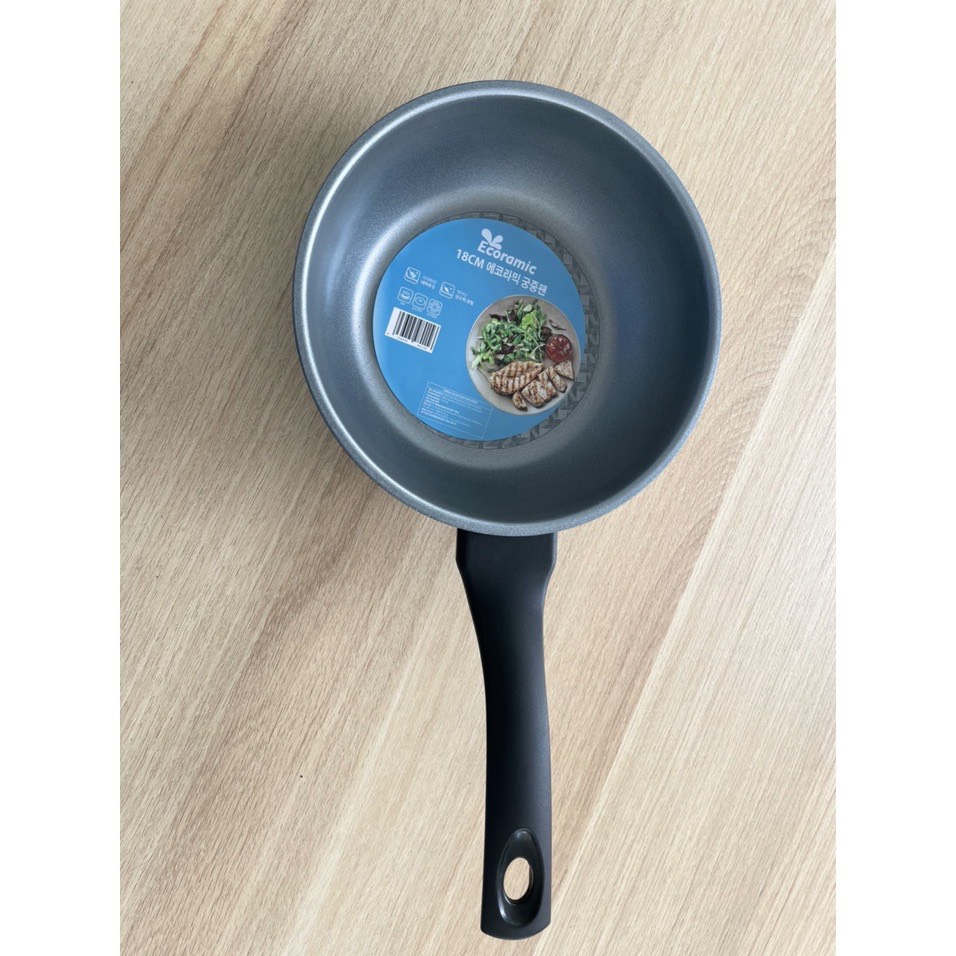 Chảo đúc 18cm không từ ecoramic