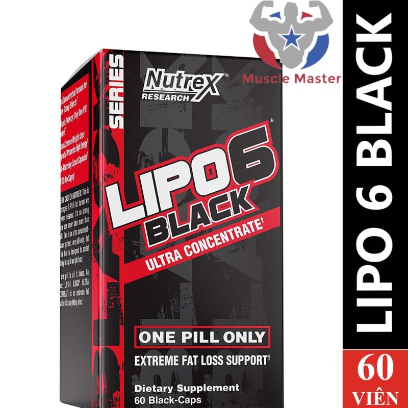 [HCM]Viên Giảm Mỡ Nutrex Lipo 6 Black 60 Viên nhập khẩu