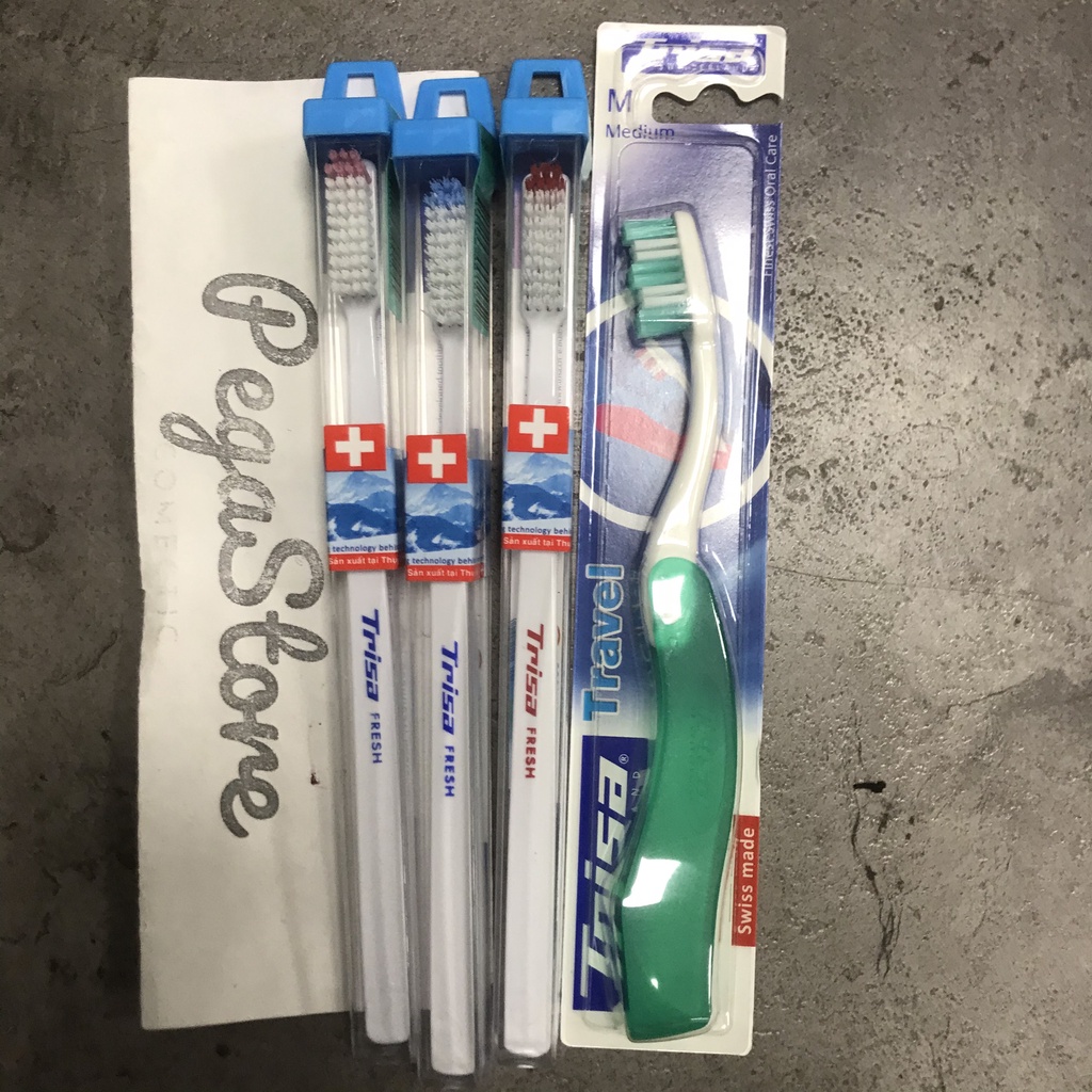 Variable fresh Trisa toothbrush [Trisa fresh soft/Trisa fresh medium/Trisa fresh hard/profilic fine tip]-pegastore-get 1 pc