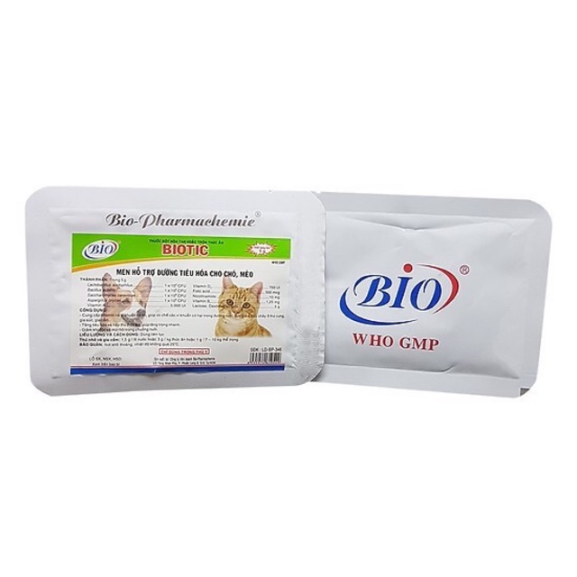 Men Tiêu Hóa Cho Chó Mèo Biotic- Gói 5G