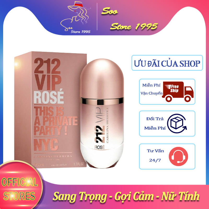 [FREE SHIP] Nước Hoa Nữ Carolina Herrera 212 Vip Rose EDP